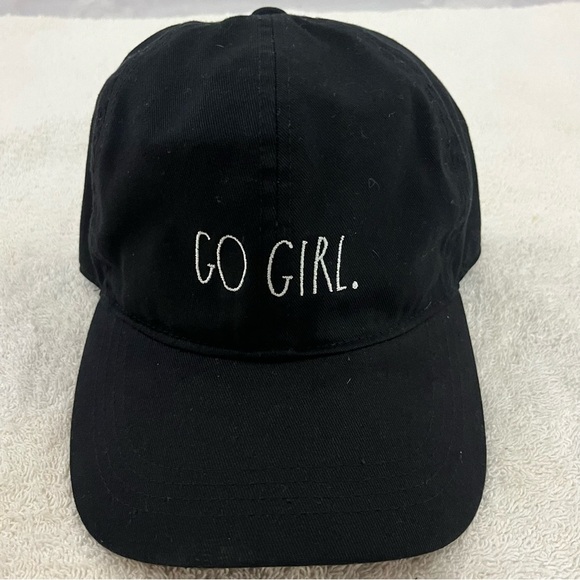 Rae Dunn's 'Go Girl' Adjustable Black Ball Cap - Picture 13 of 13